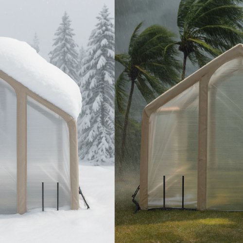 HAVN inflatable greenhouse engineered to withstand heavy snow load and high winds